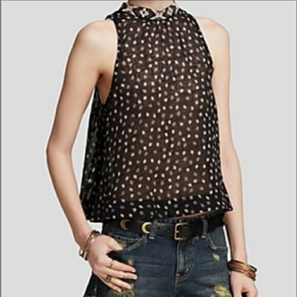 Free People High Neck Side Ties Tank Sz XS - Picture 13 of 13